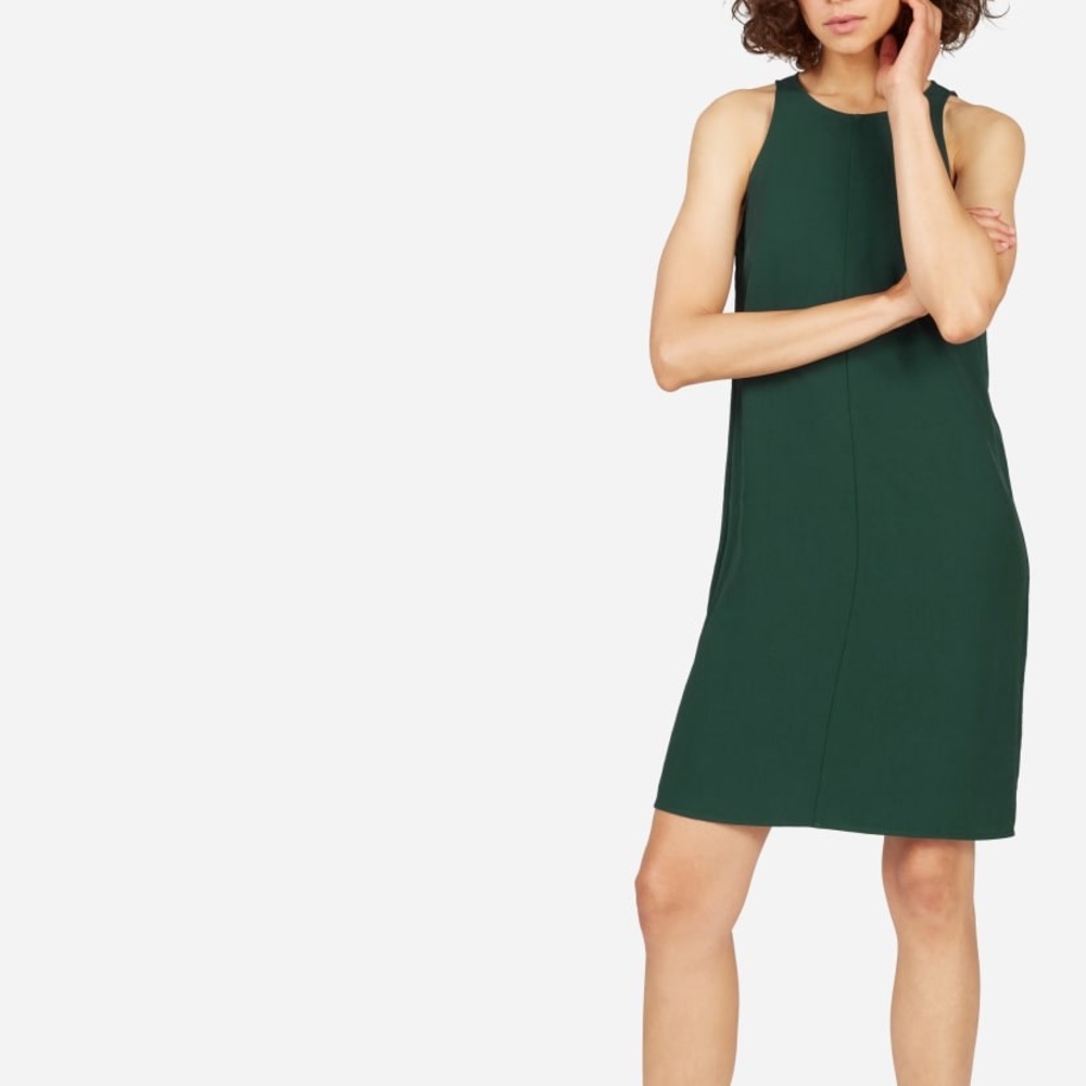 Everlane The Japanese GoWeave High Neck Tank Dress Green Size 00